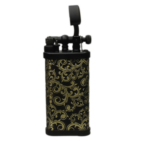 Lighters IM Corona Pipe Lighter - Old Boy Matte Black Arabesque