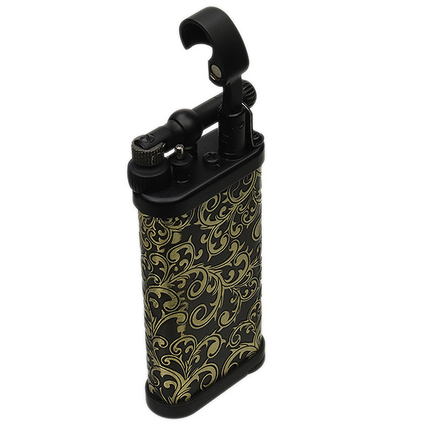 Lighters IM Corona Pipe Lighter - Old Boy Matte Black Arabesque