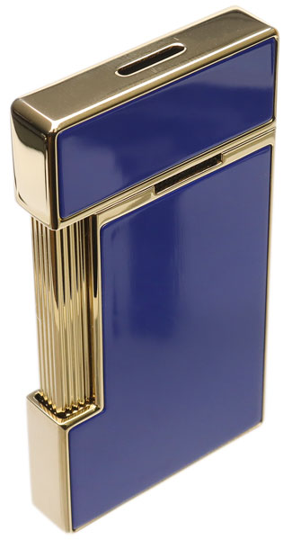 Lighters S.T. Dupont Lighter - Slimmy Blue Lacquer/Gold