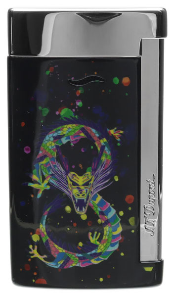 Lighters S.T. Dupont Lighter - Slim 7 Dragon Black/Chrome