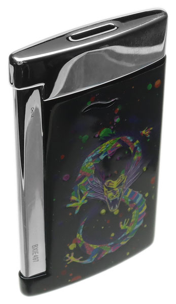 Lighters S.T. Dupont Lighter - Slim 7 Dragon Black/Chrome