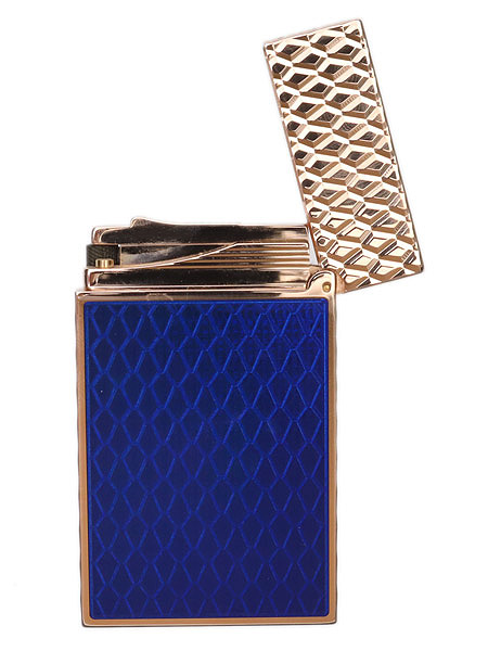 Lighters S.T. Dupont Lighter - Ligne 2 Guilloche Blue/Rose Gold