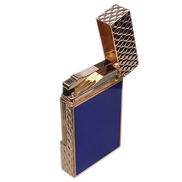Lighters S.T. Dupont Lighter - Ligne 2 Guilloche Blue/Rose Gold