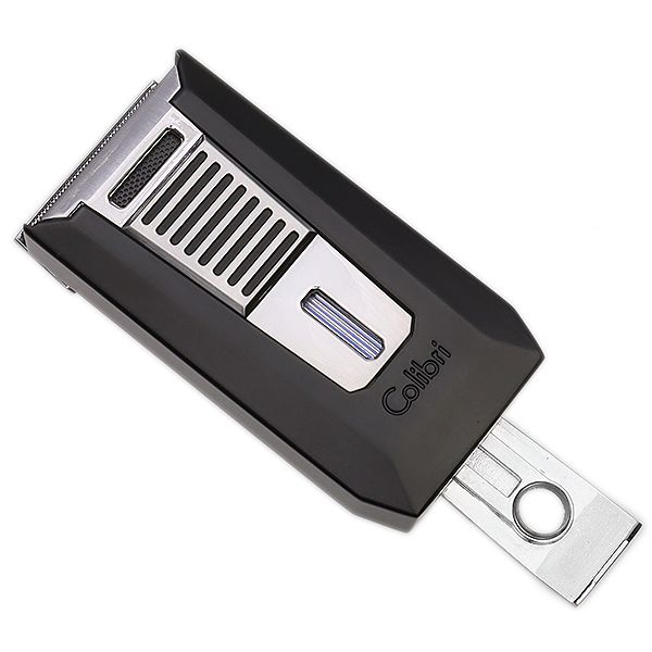 Lighters Colibri Cigar Lighter - Slide Matte Black and Chrome