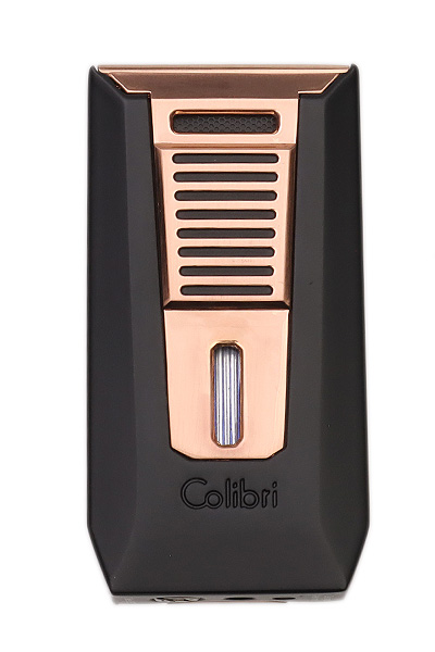 Lighters Colibri Cigar Lighter - Slide Matte Black and Rose Gold