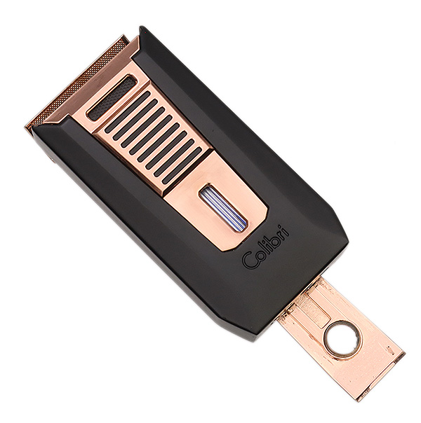 Lighters Colibri Cigar Lighter - Slide Matte Black and Rose Gold