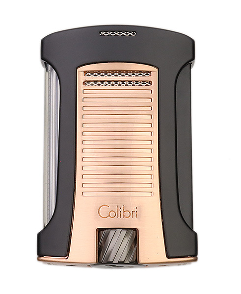 Lighters Colibri Cigar Lighter - Daytona Black and Brushed Rose Gold