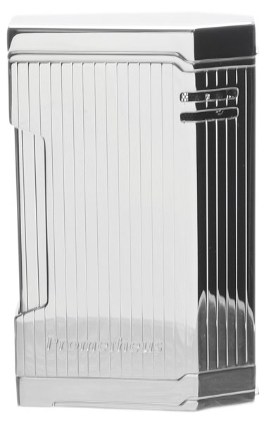 Lighters Prometheus Cigar Lighter - Magma T Vertical Lines Chrome