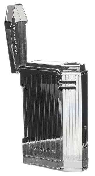 Lighters Prometheus Cigar Lighter - Magma T Vertical Lines Chrome