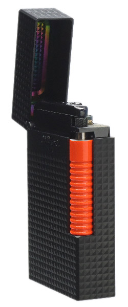 Lighters S.T. Dupont Lighter - Le Grand Noir Satiné Fluo Orange