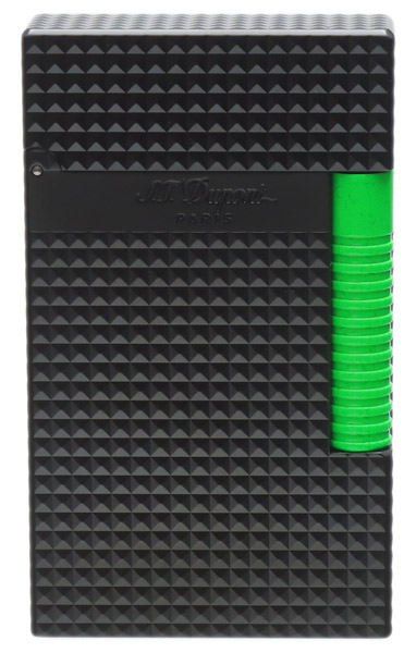 Lighters S.T. Dupont Lighter - Le Grand Noir Satiné Fluo Green