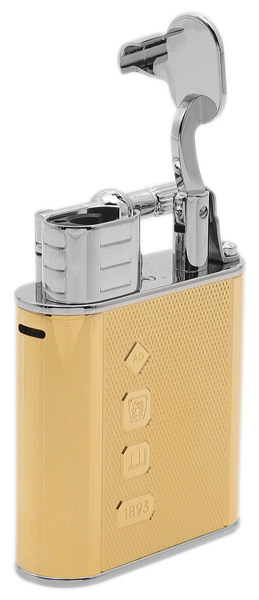Lighters Dunhill Cigar Lighter - Unique Turbo Hallmark Barley Palladium & Gold Plate