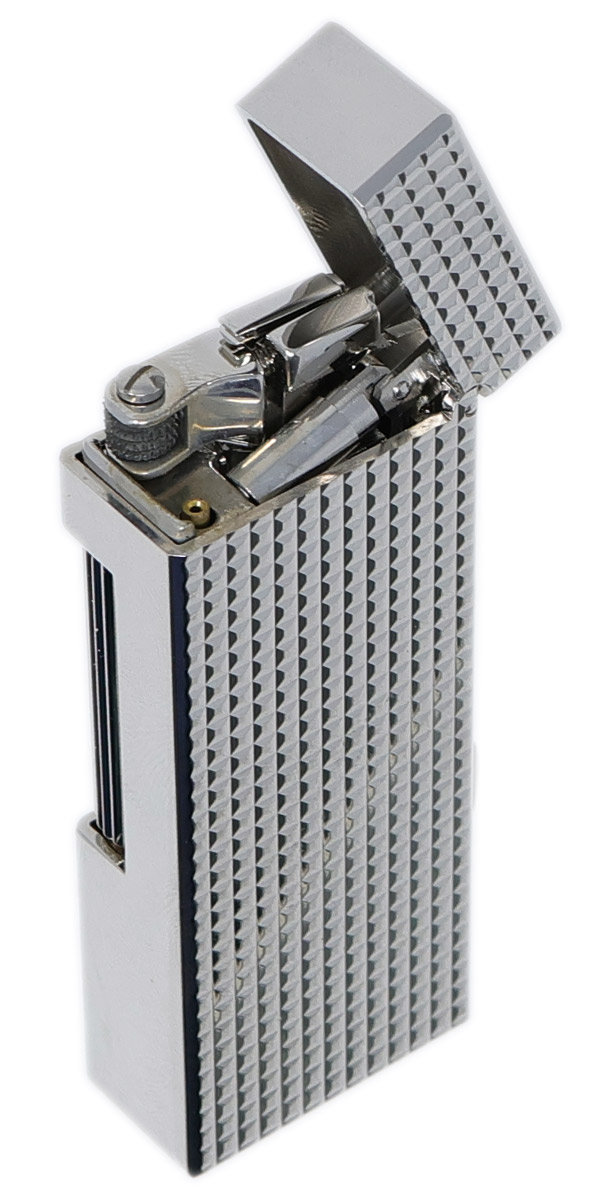 Lighters Dunhill Pipe Lighter - Rollagas Hobnail Silver Plated