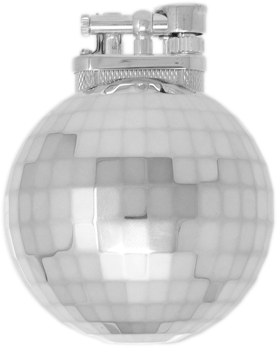 Lighters Dunhill Pipe Lighter - Table Lighter Disco Ball Silver