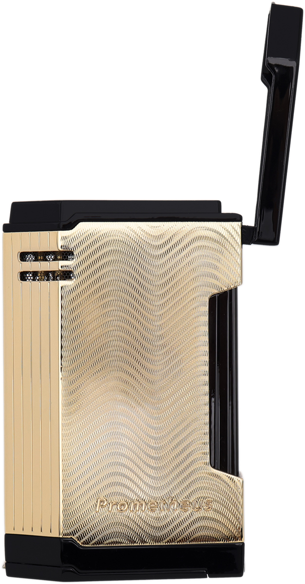 Lighters Prometheus Cigar Lighter - Magma T God of Fire(Gold on Black Lacquer)