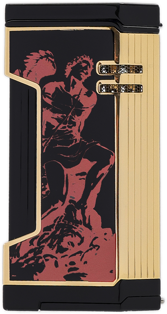 Lighters Prometheus Cigar Lighter - Magma X God of Fire(Red on Black Lacquer)