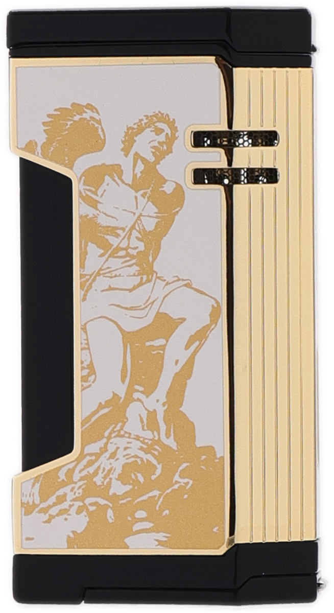Lighters Prometheus Cigar Lighter - Magma X God of Fire(Gold on White Lacquer)