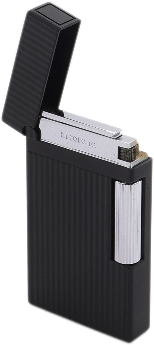 Lighters IM Corona Cigar Lighter - Double Corona Black Matte Pinstripe