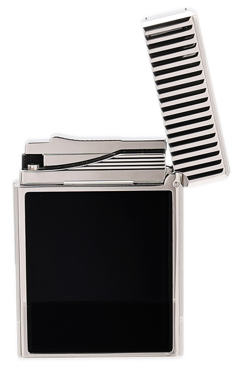 Lighters S.T. Dupont Lighter - Ligne 1 Vertical Line Black and Palladium