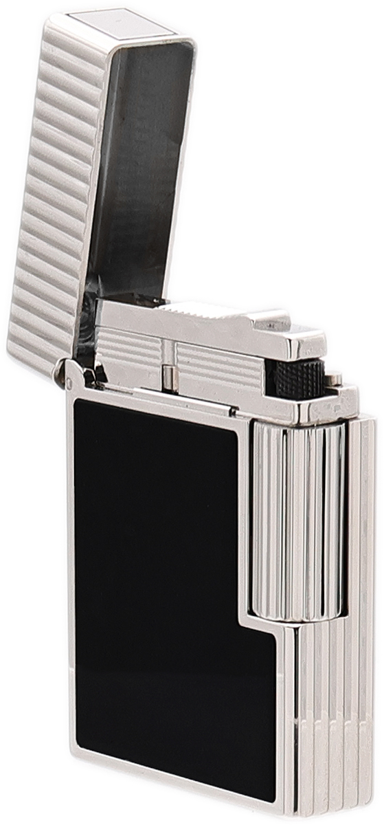 Lighters S.T. Dupont Lighter - Ligne 1 Vertical Line Black and Palladium