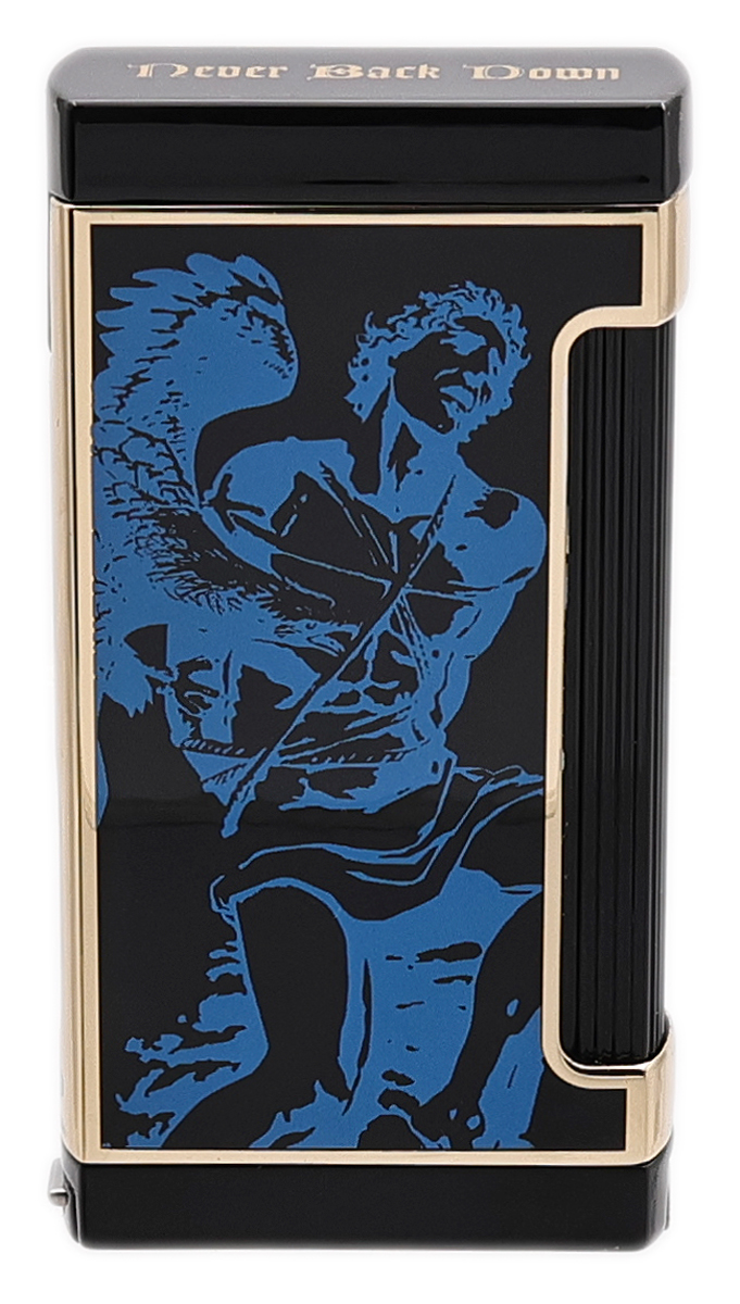 Lighters Prometheus Cigar Lighter - Ultimo X Limited Edition God of Fire (Blue and Black Lacquer)