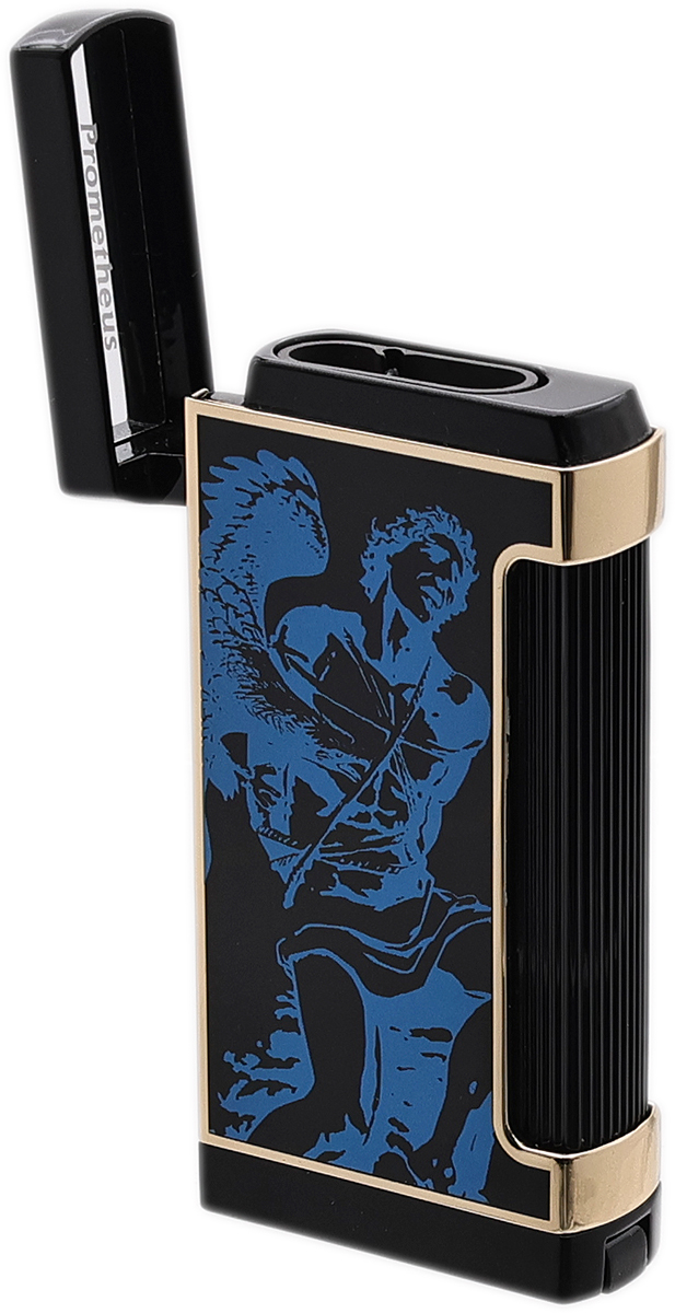 Lighters Prometheus Cigar Lighter - Ultimo X Limited Edition God of Fire (Blue and Black Lacquer)