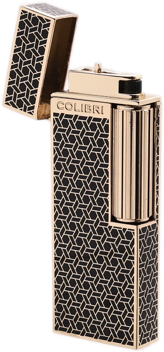 Lighters Colibri Cigar Lighter - Continental Gold Patterned