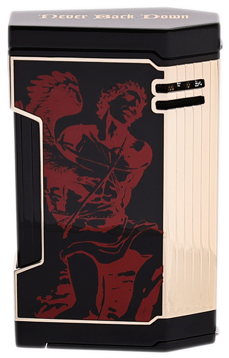 Lighters Prometheus Cigar Lighter - Magma T God of Fire (Red on Black Lacquer)