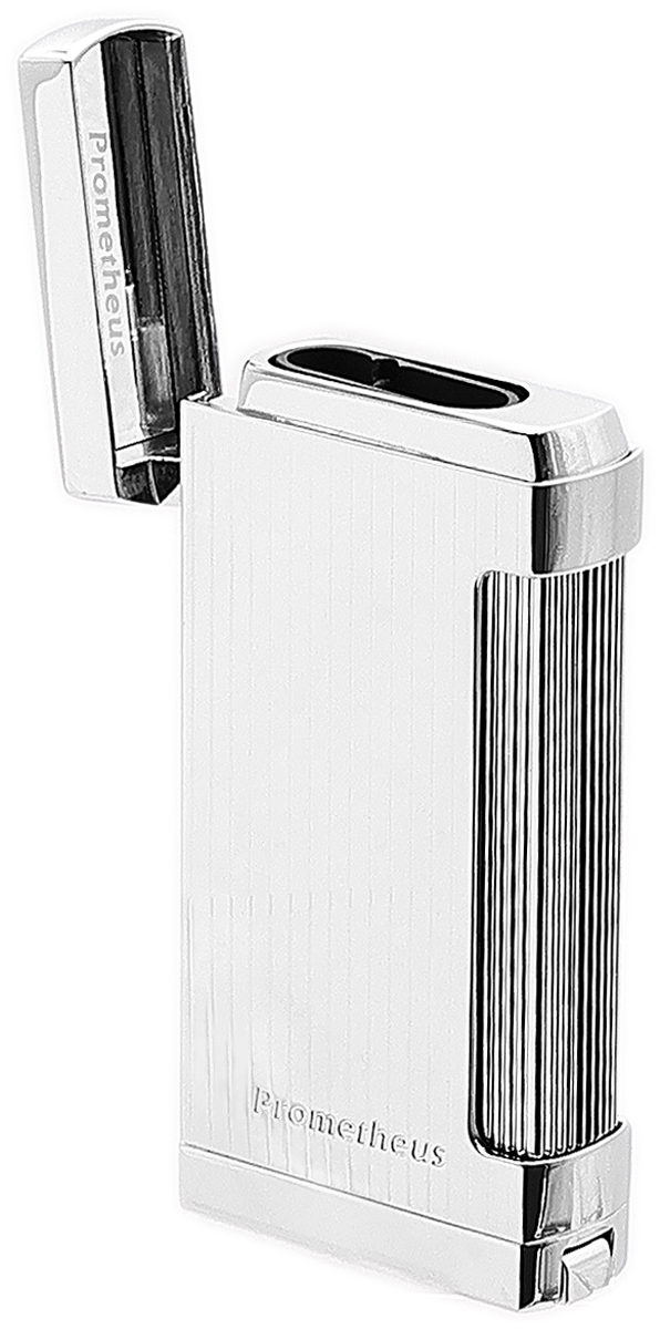 Lighters Prometheus Cigar Lighter - Ultimo X Vertical Lines Chrome