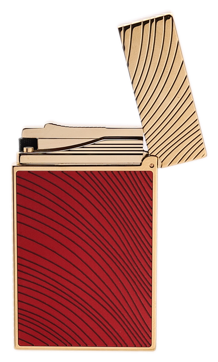 Lighters S.T. Dupont Lighter - Ligne 2 Guilloche Horse Mane Red/Gold - Year of the Horse