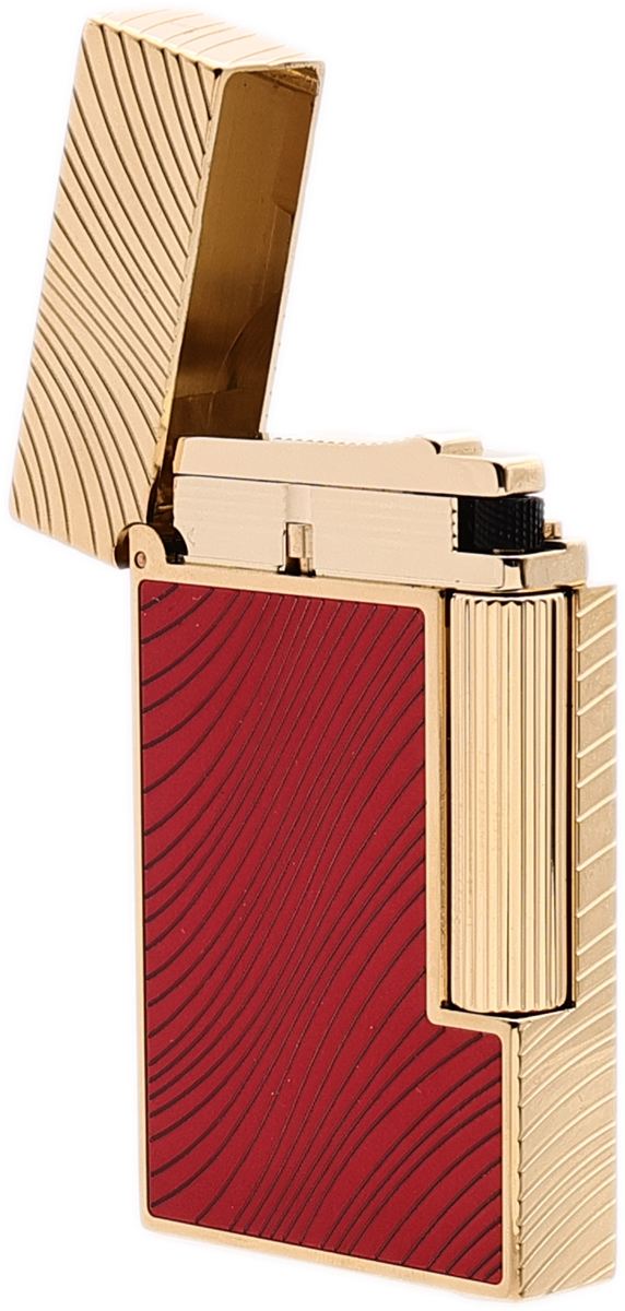 Lighters S.T. Dupont Lighter - Ligne 2 Guilloche Horse Mane Red/Gold - Year of the Horse