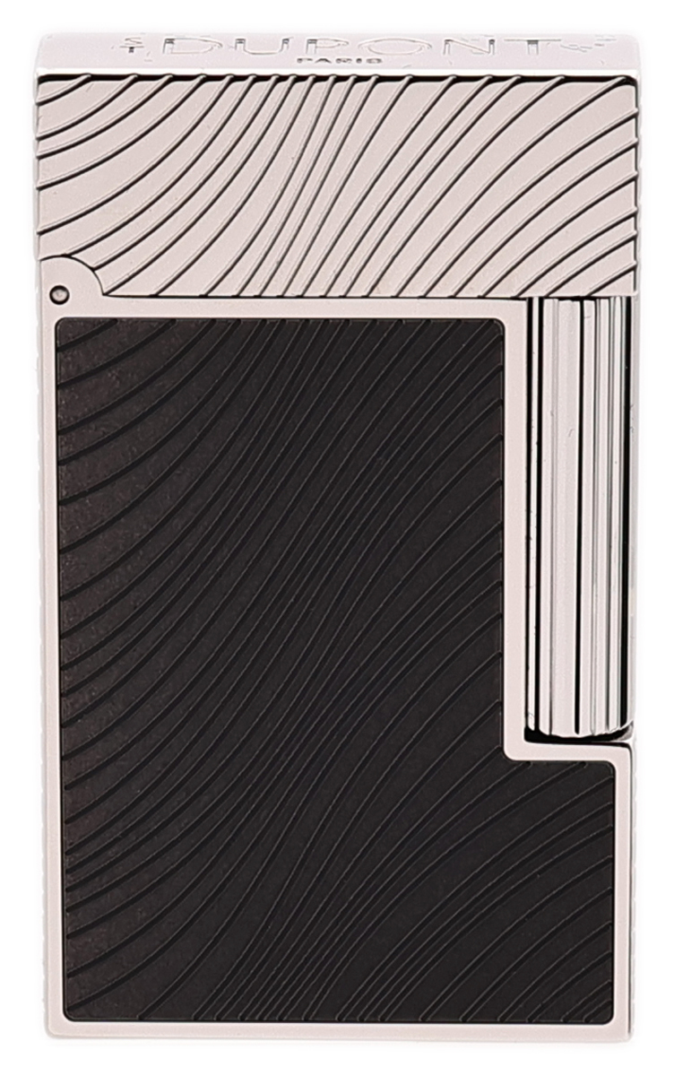 Lighters S.T. Dupont Lighter - Ligne 2 Guilloche Horse Mane Black/Silver - Year of the Horse