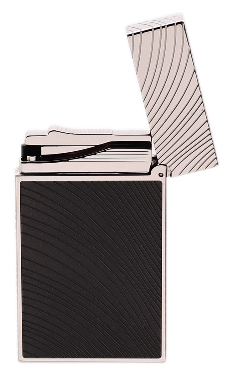 Lighters S.T. Dupont Lighter - Ligne 2 Guilloche Horse Mane Black/Silver - Year of the Horse