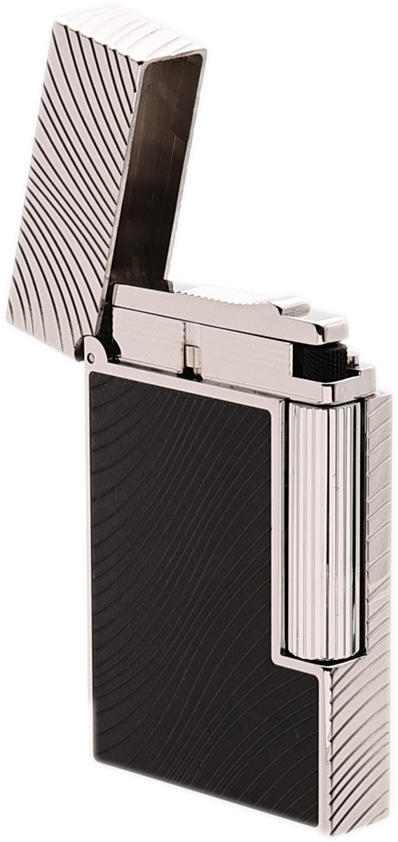 Lighters S.T. Dupont Lighter - Ligne 2 Guilloche Horse Mane Black/Silver - Year of the Horse