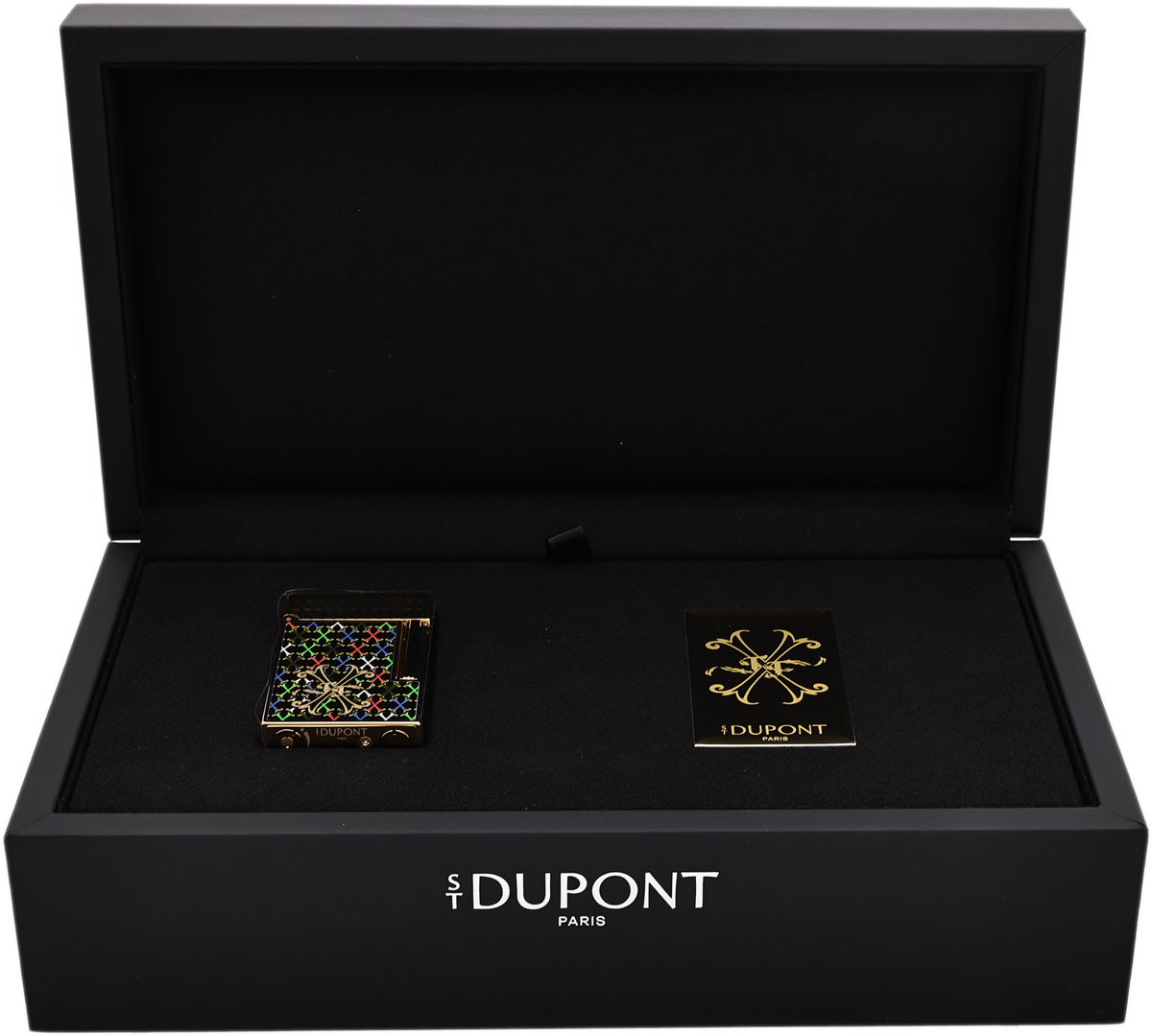 Lighters S.T. Dupont Lighter - Ligne 2 Fuente (Black/Yellow Gold)