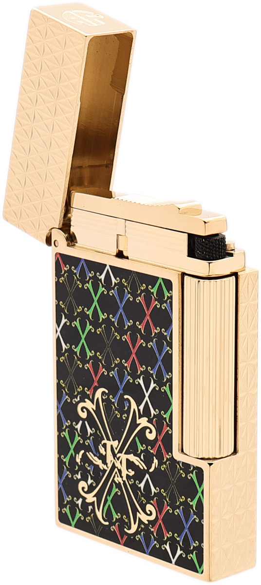 Lighters S.T. Dupont Lighter - Ligne 2 Fuente (Black/Yellow Gold)
