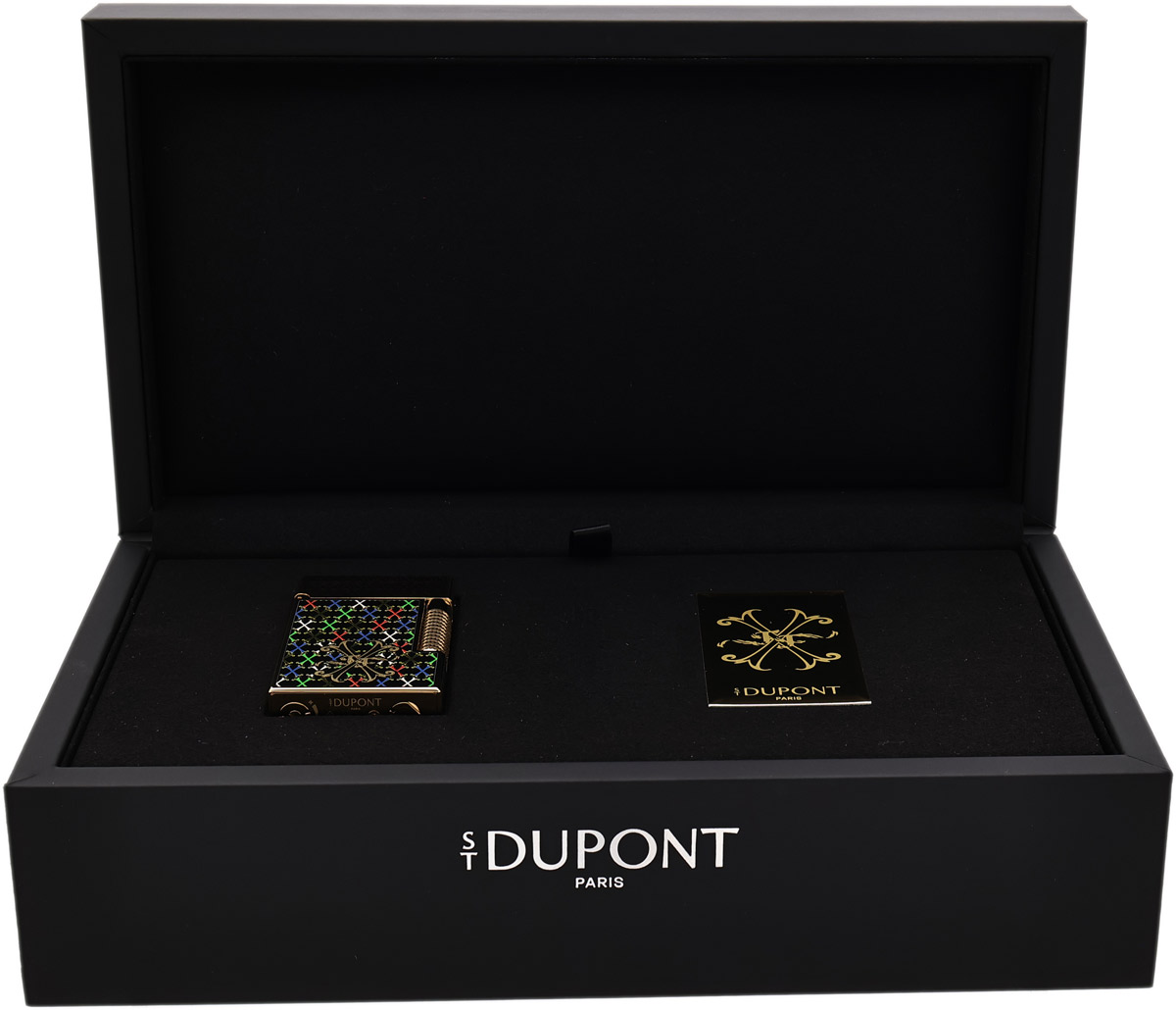 Lighters S.T. Dupont Lighter - Le Grand Fuente (Black/Yellow Gold)