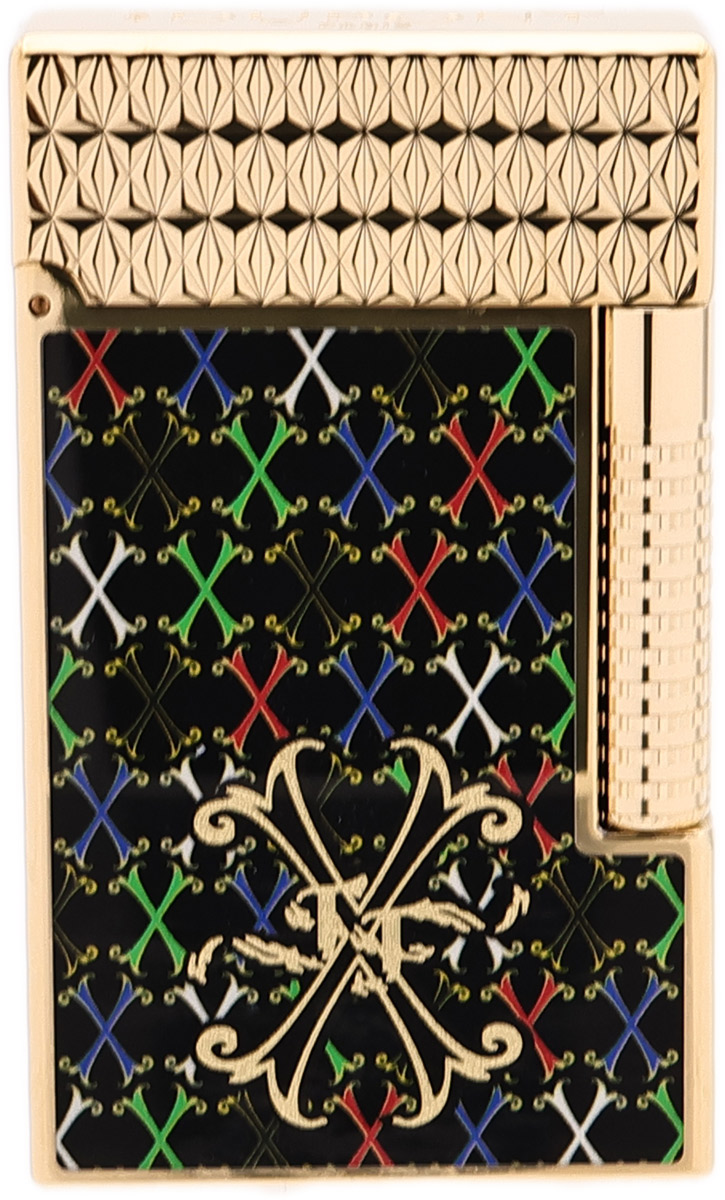 Lighters S.T. Dupont Lighter - Le Grand Fuente (Black/Yellow Gold)