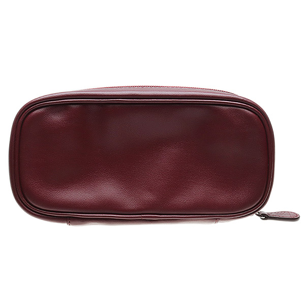 Stands & Pouches Castello Leather 2 Pipe Case with Pouch - Cordovan