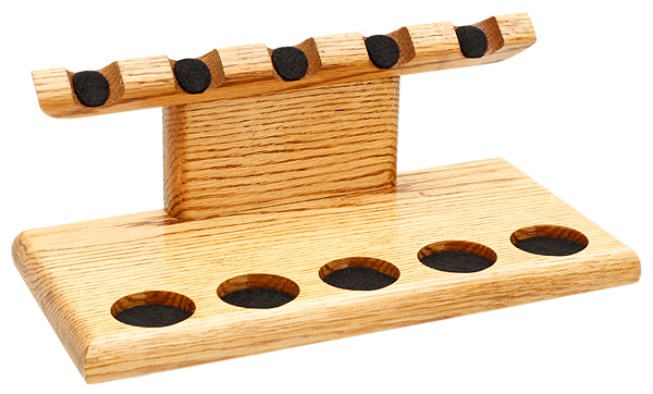 Stands & Pouches Neal Yarm 5 Pipe Stand - Tilt Head Oak
