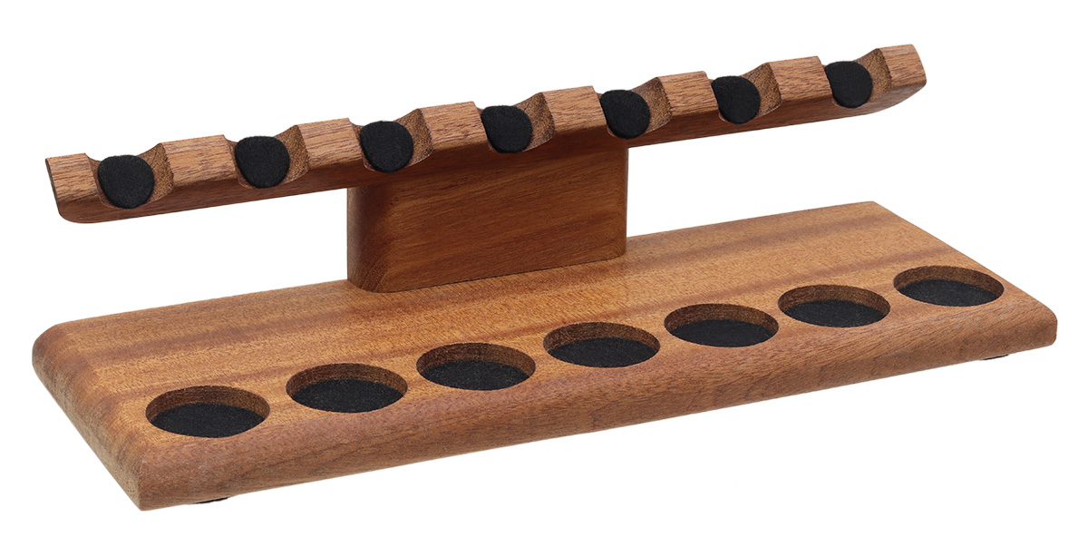 Stands & Pouches Neal Yarm 7 Pipe Stand - Tilt Head Mahogany
