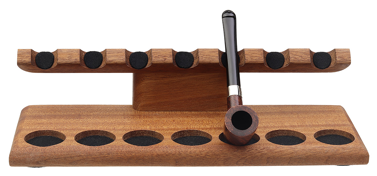 Stands & Pouches Neal Yarm 7 Pipe Stand - Tilt Head Mahogany