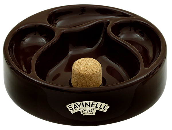 Ashtrays Savinelli Pipe Ashtray - Ceramic Brown (3 Pipes)