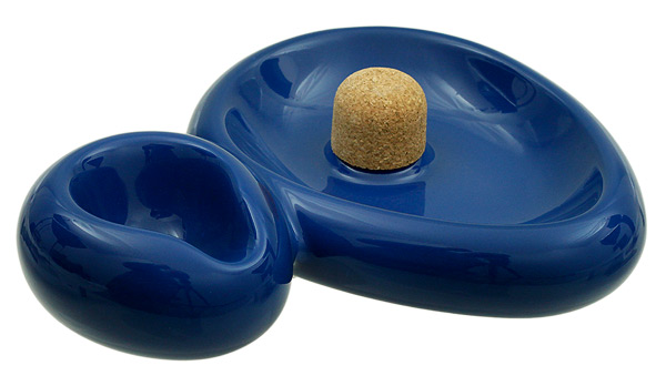 Ashtrays Savinelli Ceramic 1 Pipe Sidecar Blue Ashtray