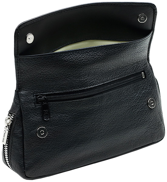 Pipe Accessories Chacom Black Leather 2 Pipe Bag with Pouch