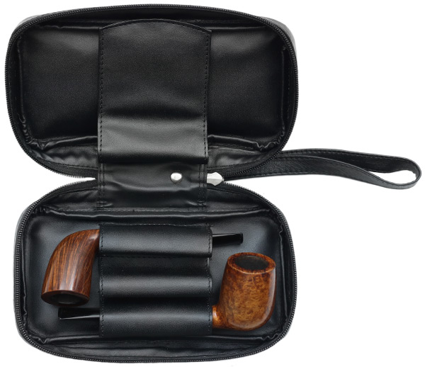 Pipe Accessories Chacom Black Leather 3-in-1 Case