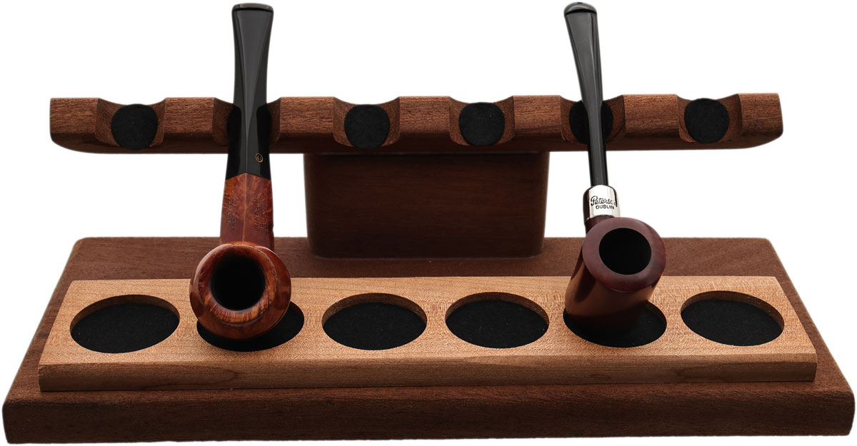 Stands & Pouches Neal Yarm 6 Pipe Stand - Tilt Head Mahogany with Maple