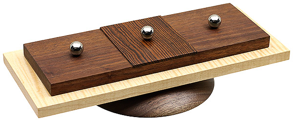 Pipe Accessories Scott Tinker Maple and Walnut and Bacote 3 Pipe Stand