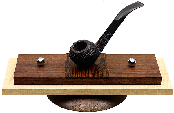 Pipe Accessories Scott Tinker Maple and Walnut and Bacote 3 Pipe Stand
