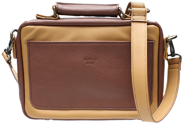 Stands & Pouches Claudio Albieri Italian Leather 4 Pipe Bag Tan/Chestnut